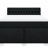 Boxspringbett mit Matratze Schwarz 140x200 cm Stoff