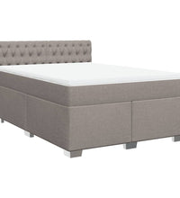 Boxspringbett mit Matratze Taupe 140x200 cm Stoff