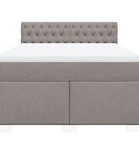 Boxspringbett mit Matratze Taupe 140x200 cm Stoff