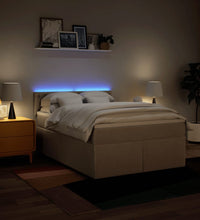 Boxspringbett mit Matratze Creme 140x200 cm Stoff
