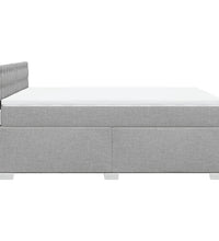 Boxspringbett mit Matratze Hellgrau 140x200 cm Stoff
