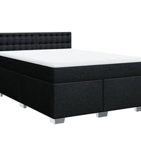 Boxspringbett mit Matratze Schwarz 140x200 cm Stoff