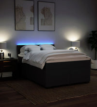 Boxspringbett mit Matratze Schwarz 140x200 cm Stoff