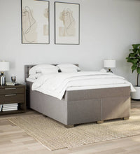 Boxspringbett mit Matratze Taupe 140x200 cm Stoff