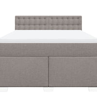 Boxspringbett mit Matratze Taupe 140x200 cm Stoff