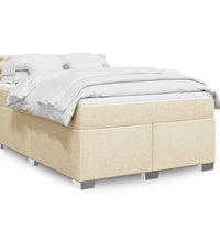 Boxspringbett mit Matratze Creme 140x200 cm Stoff