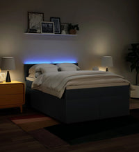 Boxspringbett mit Matratze Blau 140x200 cm Stoff