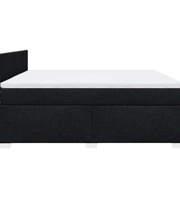 Boxspringbett mit Matratze Schwarz 180x200 cm Stoff
