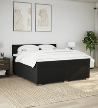 Boxspringbett mit Matratze Schwarz 180x200 cm Stoff
