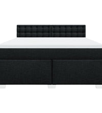 Boxspringbett mit Matratze Schwarz 180x200 cm Stoff