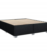 Boxspringbett mit Matratze Schwarz 180x200 cm Stoff