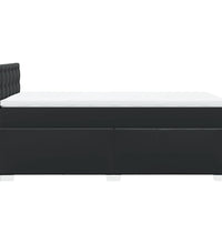Boxspringbett mit Matratze Schwarz 80x200 cm Kunstleder