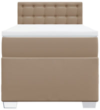 Boxspringbett mit Matratze Cappuccino-Braun 80x200cm Kunstleder