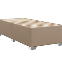 Boxspringbett mit Matratze Cappuccino-Braun 80x200cm Kunstleder