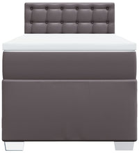 Boxspringbett mit Matratze Grau 90x190 cm Kunstleder