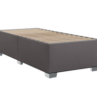 Boxspringbett mit Matratze Grau 90x190 cm Kunstleder