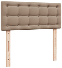 Boxspringbett mit Matratze Cappuccino-Braun 90x200cm Kunstleder
