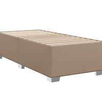 Boxspringbett mit Matratze Cappuccino-Braun 90x200cm Kunstleder