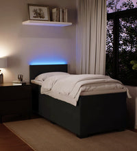 Boxspringbett mit Matratze Schwarz 80x200 cm Samt