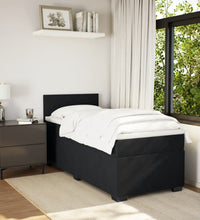 Boxspringbett mit Matratze Schwarz 80x200 cm Samt