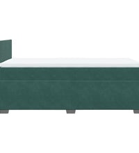 Boxspringbett mit Matratze Dunkelgrün 80x200 cm Samt