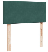 Boxspringbett mit Matratze Dunkelgrün 80x200 cm Samt