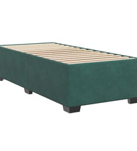 Boxspringbett mit Matratze Dunkelgrün 80x200 cm Samt