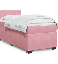 Boxspringbett mit Matratze Rosa 80x200 cm Samt