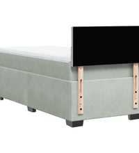 Boxspringbett mit Matratze Hellgrau 80x200 cm Samt