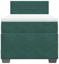 Boxspringbett mit Matratze Dunkelgrün 80x200 cm Samt