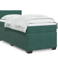 Boxspringbett mit Matratze Dunkelgrün 80x200 cm Samt