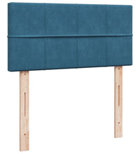 Boxspringbett mit Matratze Blau 80x200 cm Samt