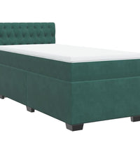 Boxspringbett mit Matratze Dunkelgrün 80x200 cm Samt