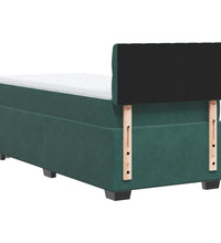 Boxspringbett mit Matratze Dunkelgrün 80x200 cm Samt