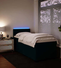 Boxspringbett mit Matratze Blau 80x200 cm Samt