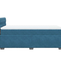 Boxspringbett mit Matratze Blau 80x200 cm Samt