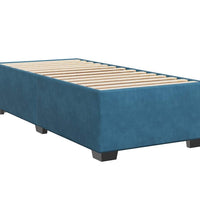 Boxspringbett mit Matratze Blau 80x200 cm Samt
