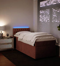 Boxspringbett mit Matratze Rosa 80x200 cm Samt