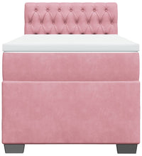 Boxspringbett mit Matratze Rosa 80x200 cm Samt