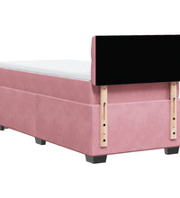 Boxspringbett mit Matratze Rosa 80x200 cm Samt