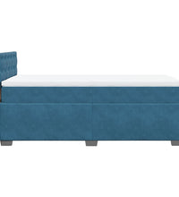 Boxspringbett mit Matratze Blau 80x200 cm Samt