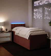 Boxspringbett mit Matratze Rosa 80x200 cm Samt