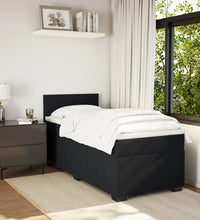 Boxspringbett mit Matratze Schwarz 90x190 cm Samt