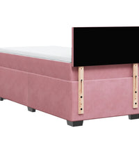 Boxspringbett mit Matratze Rosa 90x190 cm Samt