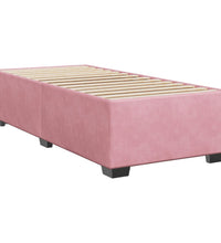 Boxspringbett mit Matratze Rosa 90x190 cm Samt