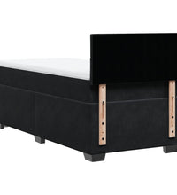 Boxspringbett mit Matratze Schwarz 90x190 cm Samt