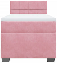 Boxspringbett mit Matratze Rosa 90x190 cm Samt