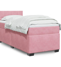 Boxspringbett mit Matratze Rosa 90x190 cm Samt