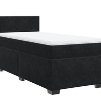 Boxspringbett mit Matratze Schwarz 90x200 cm Samt