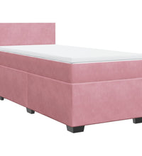 Boxspringbett mit Matratze Rosa 90x200 cm Samt